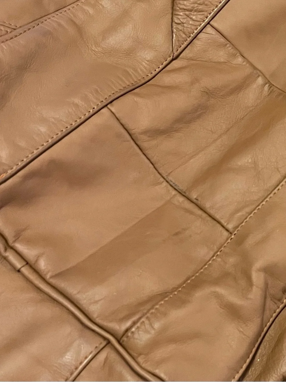 Talon Dual Zipper Vintage Light Brown Soft Leather Vintage Duffle Bag Unbranded